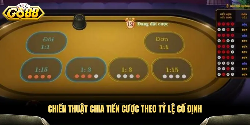 Cách chia tiền cược xóc đĩa theo tỷ lệ cố định