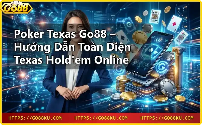 Người chơi đang tham gia poker Texas Go88 trên điện thoại