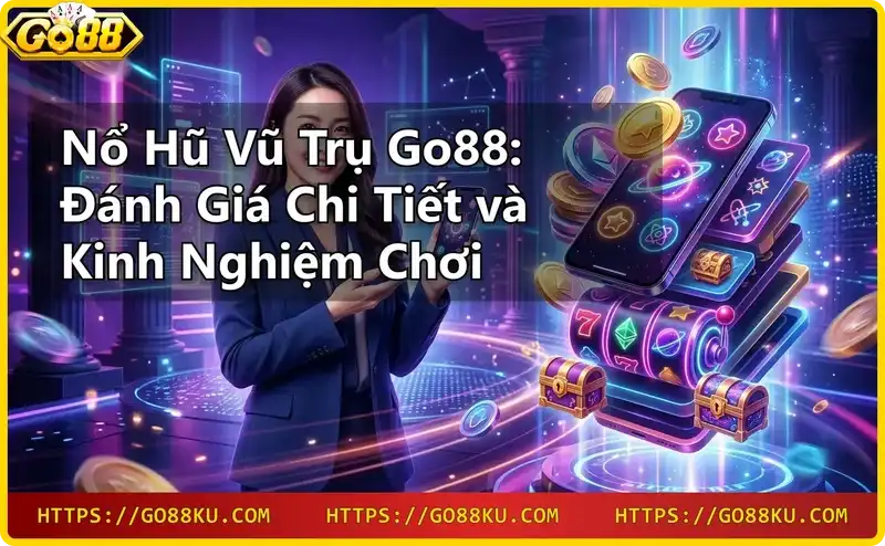 Slot vũ trụ Go88 với các biểu tượng hành tinh và phi thuyền